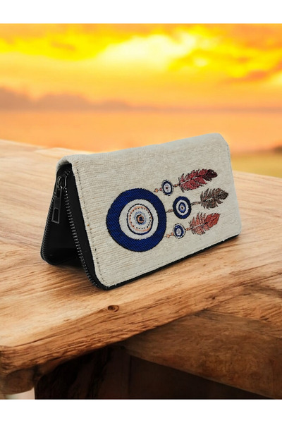 Eldenör Women's Woven Hand Knitted Wallet - Knit Detailed Kübey