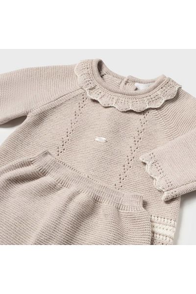 MAYORAL Beige Baby Girl Knitwear Set of 2 - L25K2501