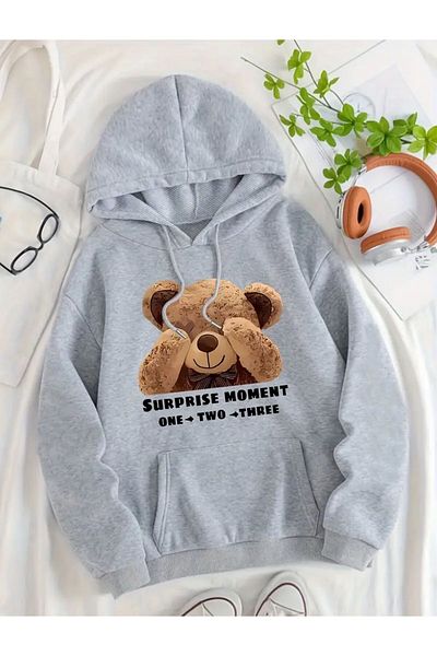 caddekombin Surprise Printed Soft Wool Inside Sweatshirt