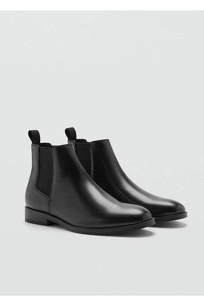 MANGO Man Leather Look Chelsea Boots