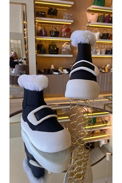 Guja İthal Deri Kadın İçi Tüylü Kar Botu