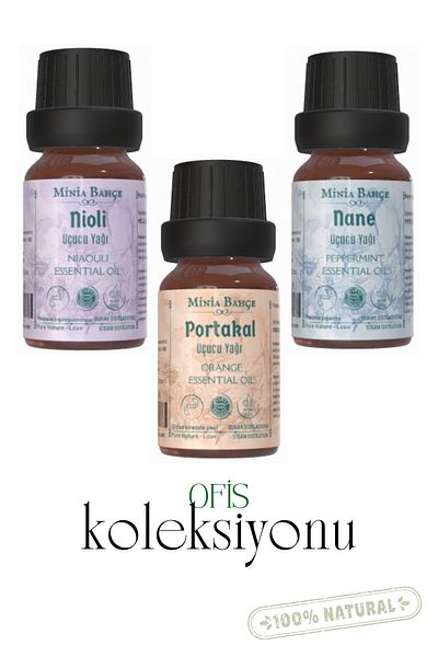 Minia Bahçe Bitki ve Sanat Atölyesi 100% Pure Nioli, Orange and Mint Essential Oil - 10ml