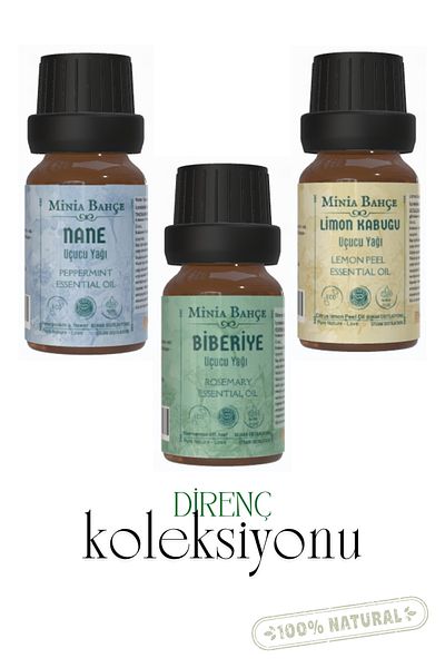 Minia Bahçe Bitki ve Sanat Atölyesi 10ml Mint, Lemon Peel and Rosemary Oil