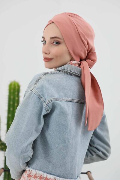 Aisha's Design Winter Bonnet with Belt, B-31Rb, Salmon
