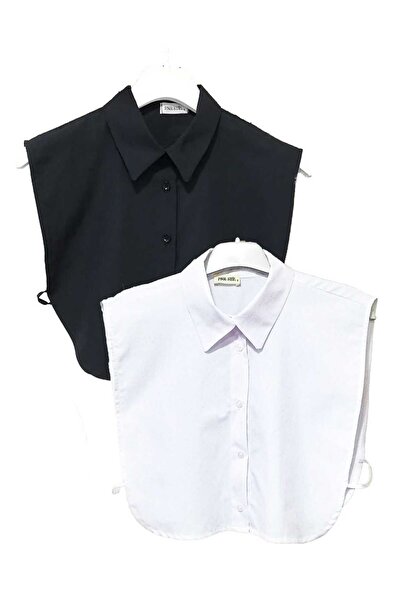 PNRSTİL İkili Siyah- Beyaz  Set Gömlek Yaka İç Boyunluk Tesettür