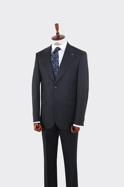 Kadir Büyükkaya Swallow Collar Two Button Men's Suit-Kaw1340W