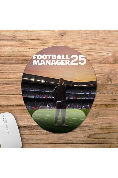 Pixxa لوحة ماوس مع دعم المعصم من Football Manager 2025 موديل 2 - بيضاوية