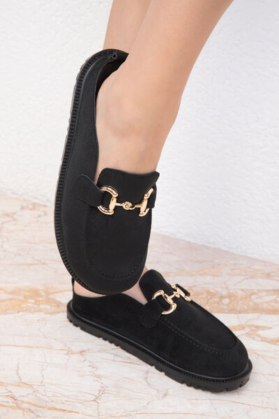 SOHO Suede Women's Slippers 19824 - Black