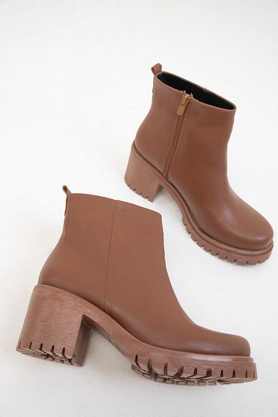 SOHO Tan γυναικείες μπότες - 1977 Model Bootie