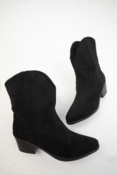 SOHO Black Suede Women's Boots & Booties 19808