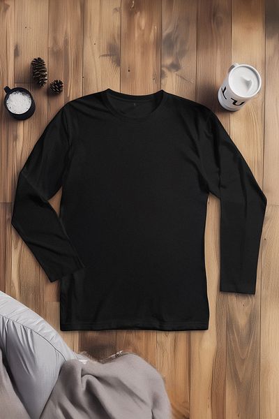 Trendyol Collection Czarna, dopasowana bawełniana koszulka T-shirt - TMNAW25TS00005