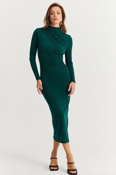 Cool & Sexy Dámské smaragdově zelené šaty Maxi šaty Dmr377