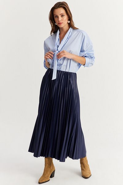 Cool & Sexy Lilafarbener Faltenrock für Damen mit Gummizug in der Taille GÇ190