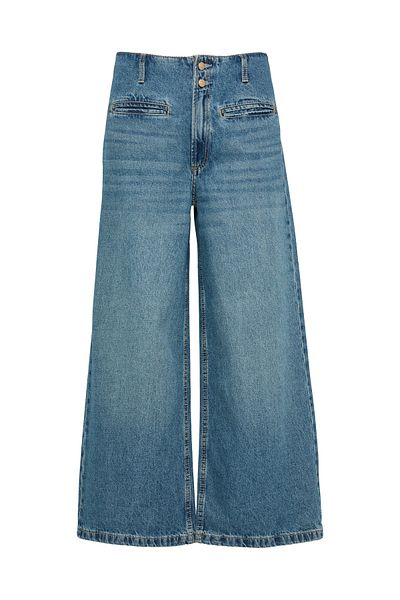 QS by s.Oliver Pantaloni casual din denim - Pantaloni cu talie înaltă cu picioare late