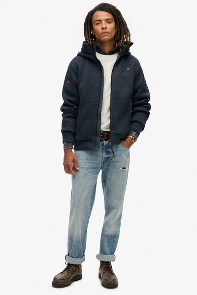 SUPERDRY Плетен бомбър с качулка Jkt