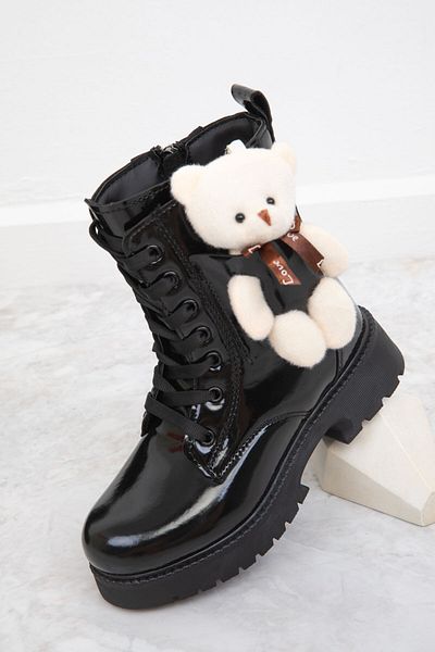 SOHO Schwarze Kinderstiefel aus Lackleder – Modell 1986