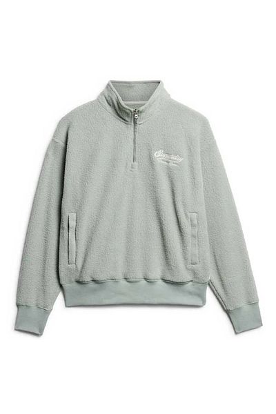 SUPERDRY Country Club Borg – Low-Purpose-Sweatshirt mit halbem Reißverschluss