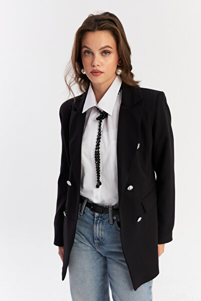 Cool & Modest Women's Black Jacket Muf201 - Lower and Upper Lined