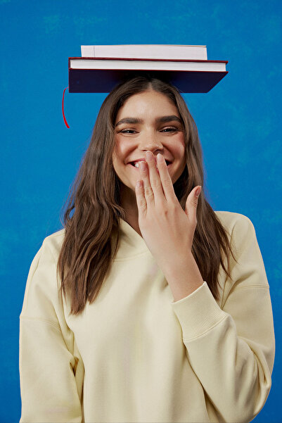 WRANGLER Loose Fit Rahat Kesim Kapüşonlu İçi Polarlı Sarı Sweatshirt