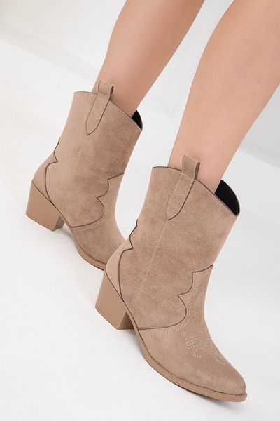 SOHO Γυναικείες μπότες Mink Suede - 19820 Model Bootie