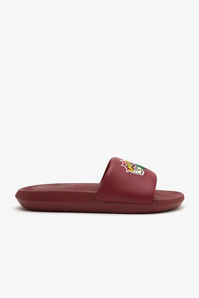 Lacoste Жіночі бордові капці Croco