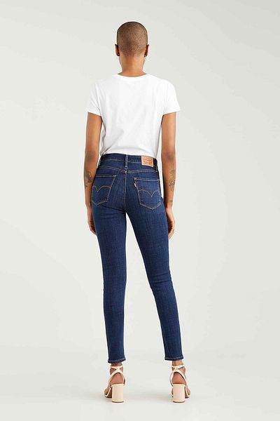 Levi's Model 739 - Černé úzké džíny s vysokým pasem
