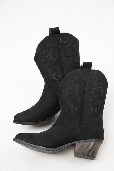 SOHO Чорні замшеві жіночі черевики Bootie 18629