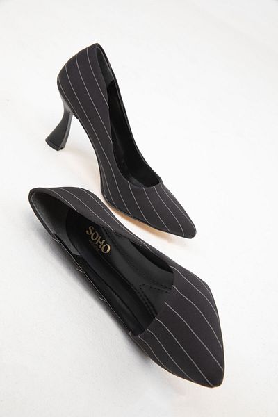 SOHO Classic Black Women's Heeled Shoes - 19868