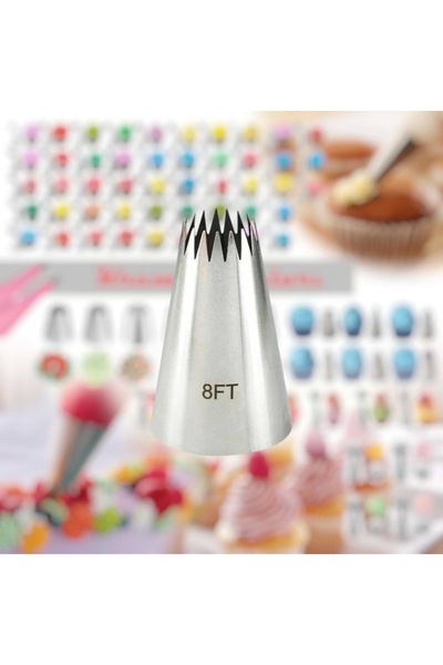 artizanmutfak Büyük Boy Açık Yıldız 17 Diş Krema Duyu 35x19x50 Mm | İthal Kre...