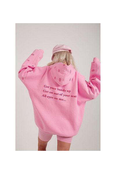 rockcity Ροζ Oversize Hooded Eye Unisex Sweat