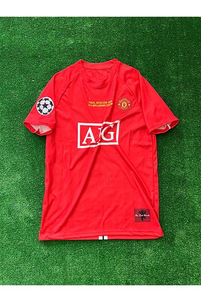 Lion Spor Cristiano Ronaldo Manchesterunited 2008 σεζόν κόκκινο χρώμα κοντομάνικο Nostalgia Jersey