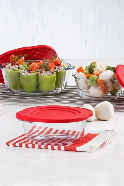 Paşabahçe 840 Cc-1450 Cc -2100 Cc Capacity 3-Piece Plastic Pyrex Storage Set