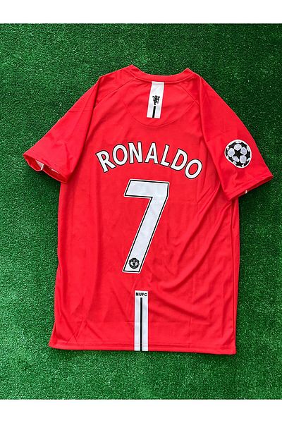 Lion Spor Cristiano Ronaldo Manchesterunited 2008 σεζόν κόκκινο χρώμα κοντομάνικο Nostalgia Jersey
