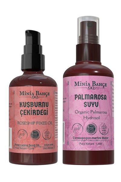 Minia Bahçe Bitki ve Sanat Atölyesi 100 ml Rosehip Seed Oil, Palmarosa Water 150ml