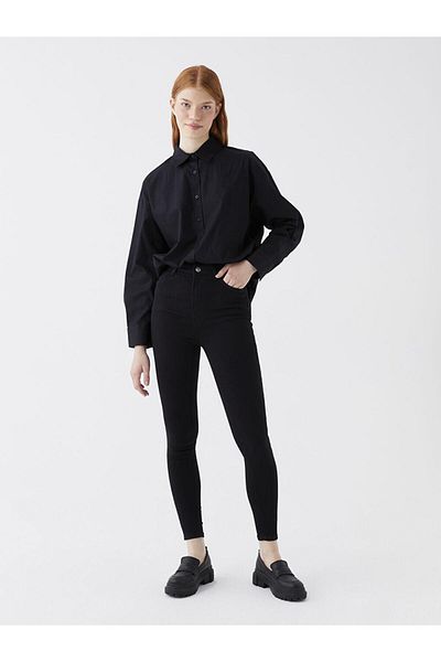 LC Waikiki Pantaloni de damă cu talie înaltă Mercury Skinny Fit