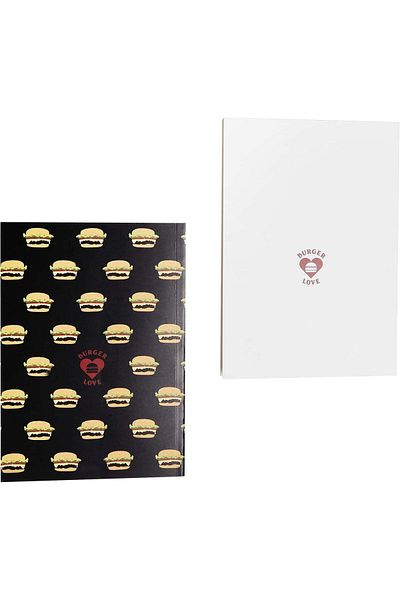 Mister Tee Accessories Burger Love Exercise Book 2-pack