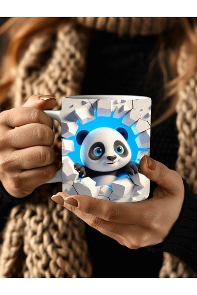 Evion Baby Animal Printed 3D Design Ceramic Mug - Gift Mug Cup