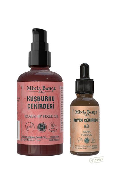 Minia Bahçe Bitki ve Sanat Atölyesi 100ml and 30ml Rosehip Seed Oil - Apricot Seed Oil