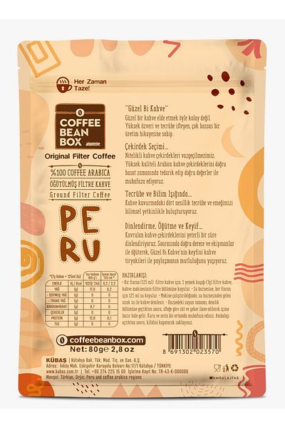 Altıntelve Peru Filter Coffee 80 Gr