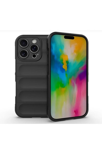 m.tk moveteck İphone 16 Pro Max Kılıf Kamera Korumalı Dalgalı Kabartmalı Yumu...