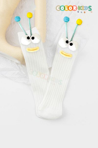 Color Socks 1 чифт сладки детски и бебешки чорапи с антена чудовище (изключително меки)