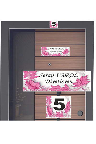 sıradışıhediyem μοντέρνο σετ πινακίδων ονομάτων πόρτας νέας γενιάς, πολύχρωμο...