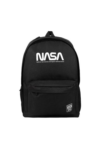 Nasa Me 24978 Μαύρο σακίδιο πλάτης - με λεπτομέρεια με φερμουάρ