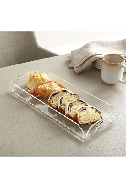Plex Şeffaf Pleksi Sunumluk Kek tepsisi