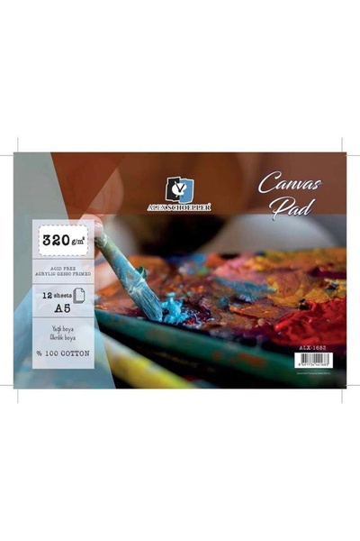 Alex Schoeller ALEX A5 CANVAS PAD SPİRALLİ ÇİZİM DEFTERİ 320GR. 12YP. ALX-1683