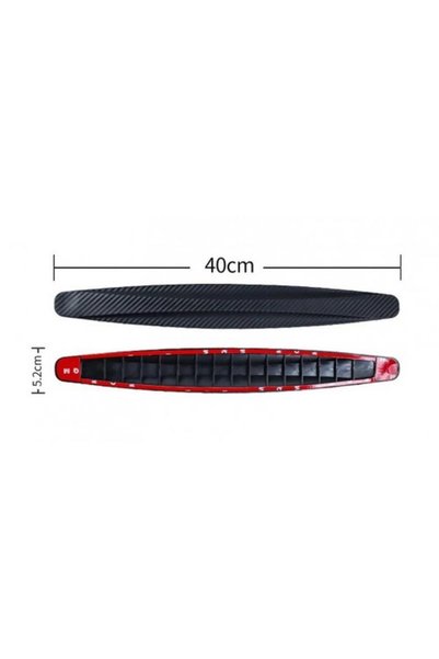 Busstier Car Bumper Protector - Carbon Pattern, 2 Pieces Soft Flexible Design (White)
