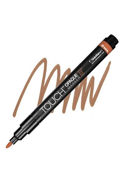 Touch Opaque Water Based Marker Pen 0.8-1.3mm - Fine Pack Brown 20 - Sh 8613003 -2010