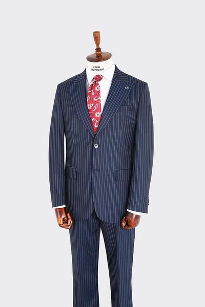 Kadir Büyükkaya Swallow Collar Two Button Men's Suit-Kax1311S