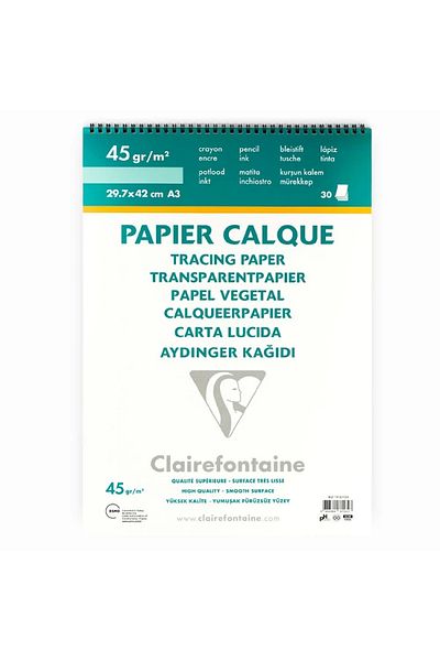 Clairefontaine CLAIREFONTAINE AYDINGER BLOCK ESMO TR87134 - A3 40/45 Gr 30 Sheets with Spiral on the Top