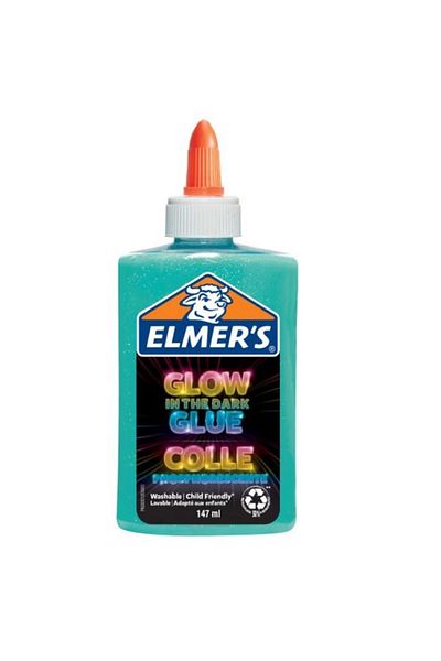 Elmers 2162078 Slime Liquid - 147ml Glowing Blue, Adhesive in the Dark